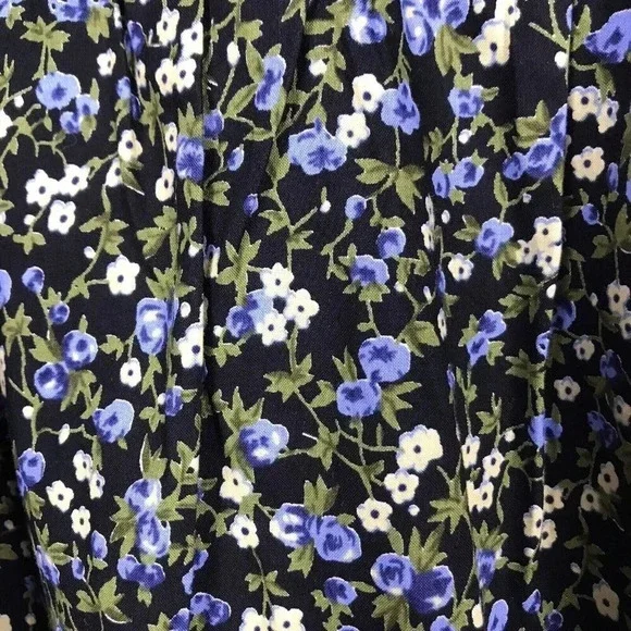 Tuckernuck Hyacinth House Quinn Dress Size XS Black Floral Short Sleeve Tiered - Picture 3 of 16